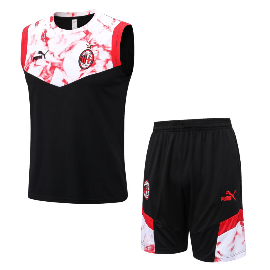 AC Milan black with white red vest training set 2022/23